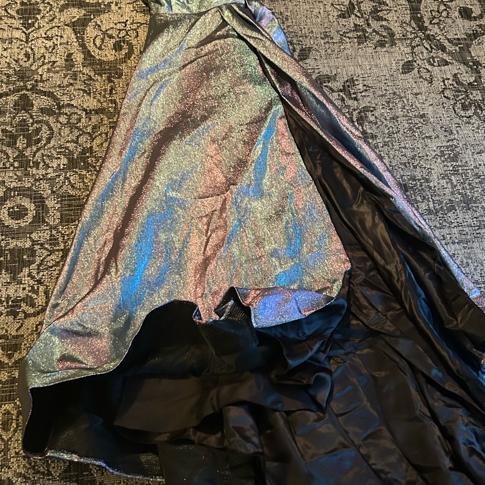 Ashley Lauren Iridescent Gown with Black Lining
